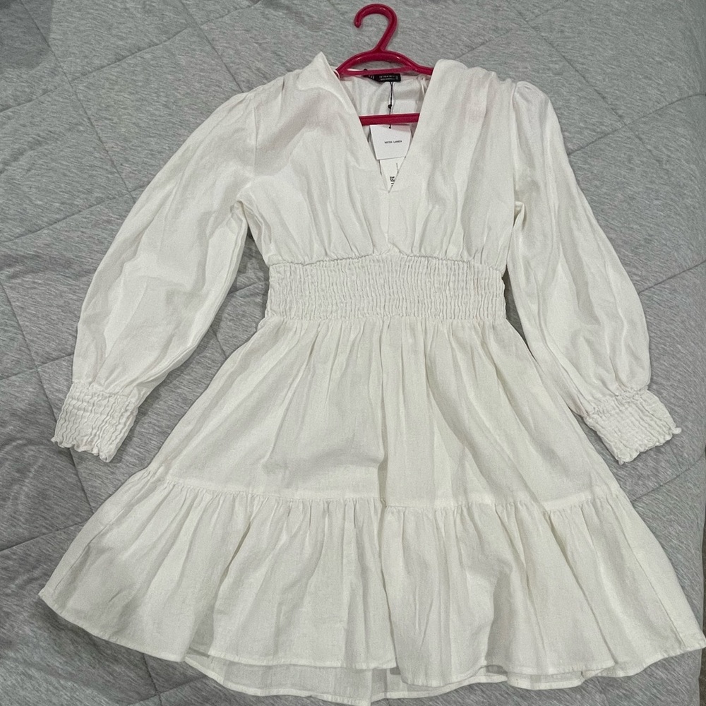 white ZARA dress